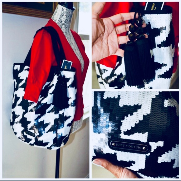 NEW WITH TAGS JUICY COUTURE BLACK & WHITE SEQUENCE - Picture 1 of 3